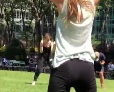 Gorgeous Redhead Gets Exposed In The Park