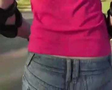 Slutty Redhead Preggo Wanks Off With A Bubble Booty